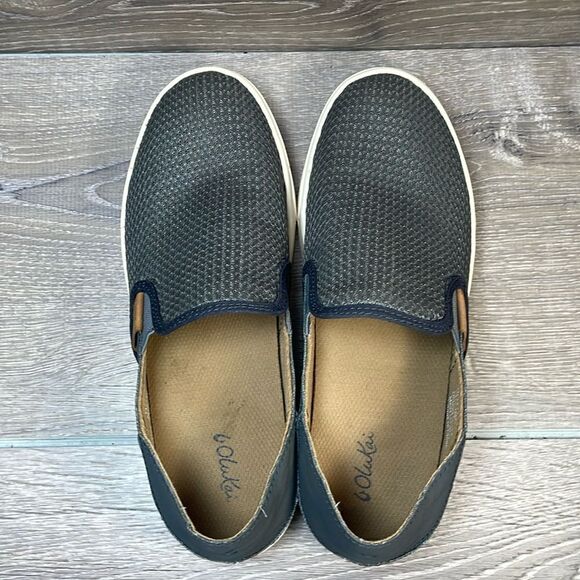 Olukai Pehuea Slip On Gray Women’s Size 7.5 Mesh Collapsible Heel Sneakers - Picture 5 of 11